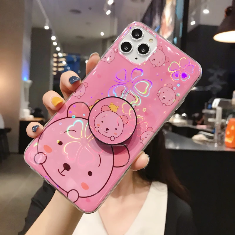 Цветной чехол для телефона с мультяшным животным iPhone X XR SX MAX 11 Pro Max 6 6s 7 8 Plus