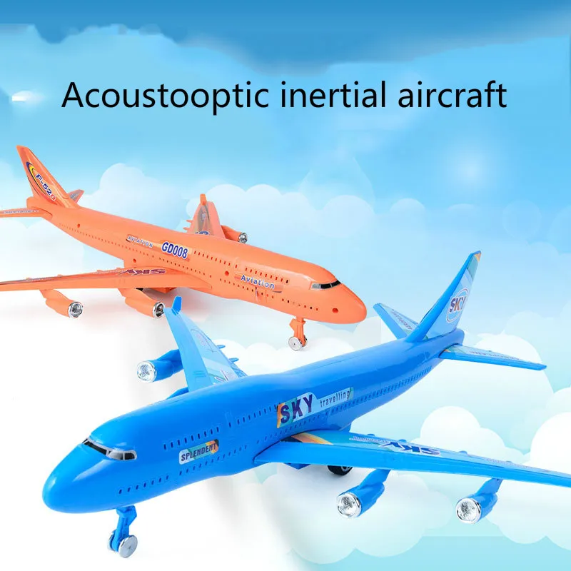 

Электрическая музыкальная светящаяся Игрушечная модель самолета для игр на открытом воздухе