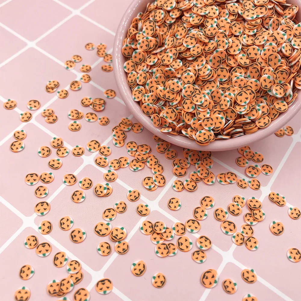 50g/lot Halloween Decoration Pumpkin Ghost Skull Polymer Clay Sprinkles Nail Arts Scrapbooking Accessories DIY | Дом и сад