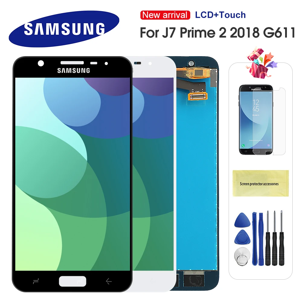 ЖК дисплей для Samsung Galaxy J7 Prime 2 2018 G611 дигитайзер сенсорный экран в сборе замена