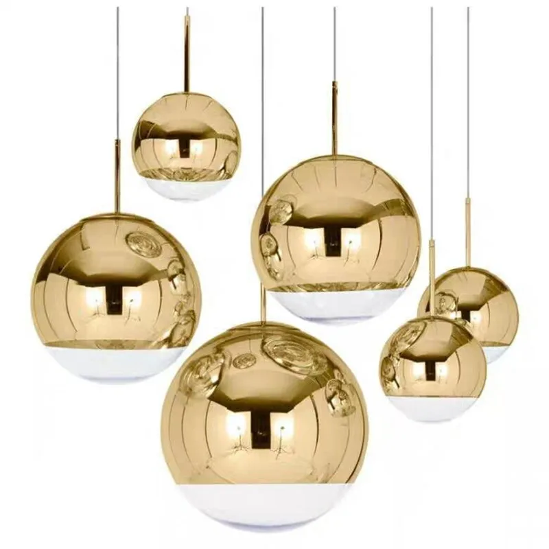 

nordic led glass ball lustre pendente luminaire suspendu deco maison pendant lights chandelier commercial lighting dining room