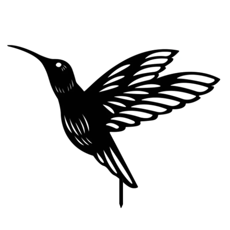 

Y1QB садовые Маленькие Птицы силуэт в форме колышка ярды фермерские уличные украшения