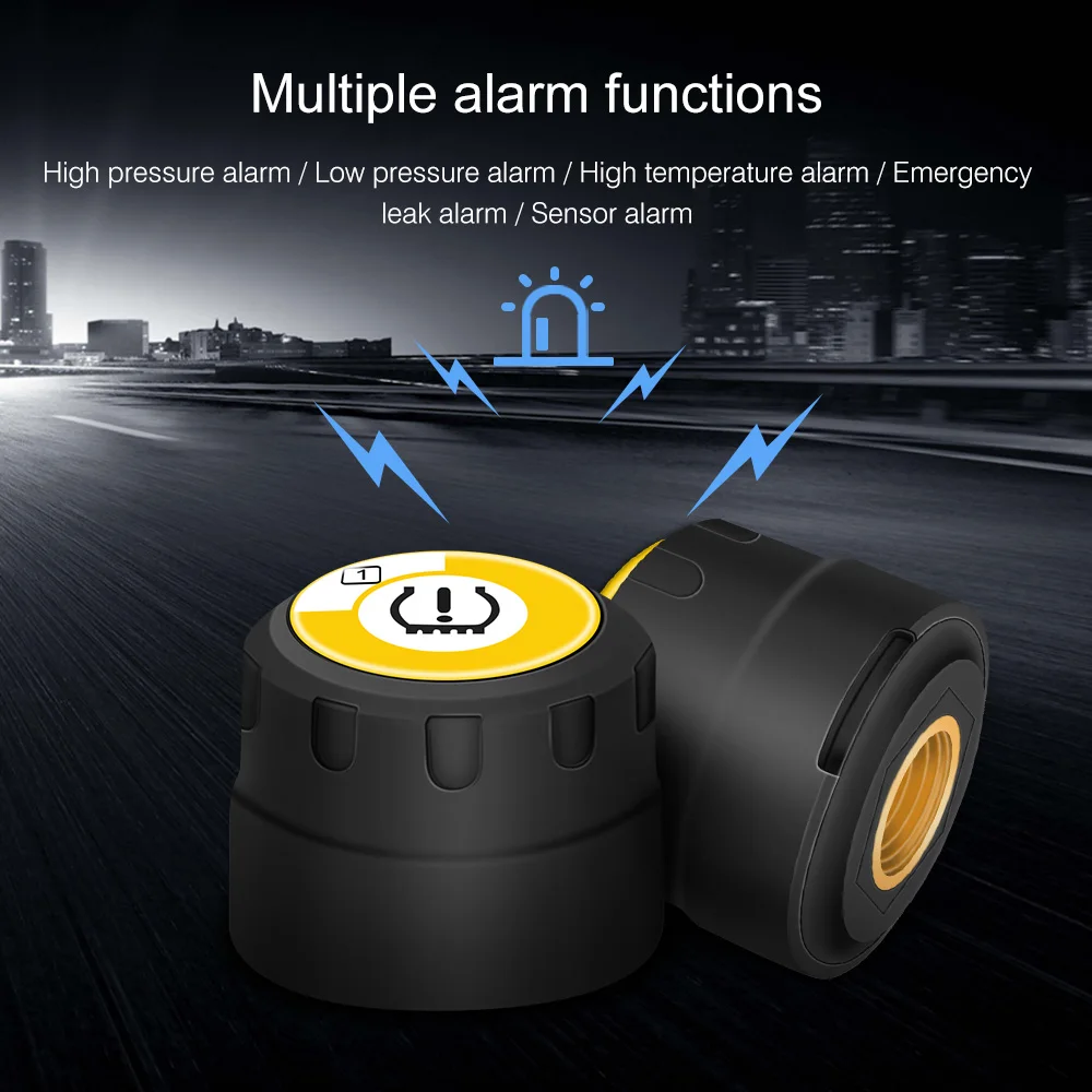 VEHEMO Motorcycle TPMS Android Tire Pressure Monitoring System for IOS Wireless Bluetooth Universal 2PCS External Sensors | Автомобили и