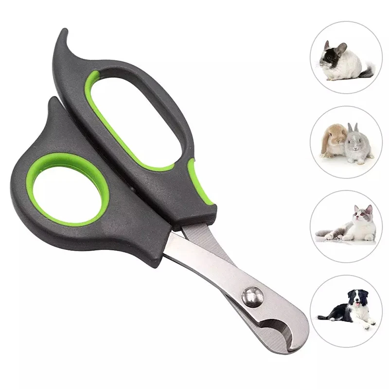 

New Stainless Steel Pet Nail Clippers Claw Trimmer Small Animals Nail Grooming Clipper For Dog Cat 1pcs