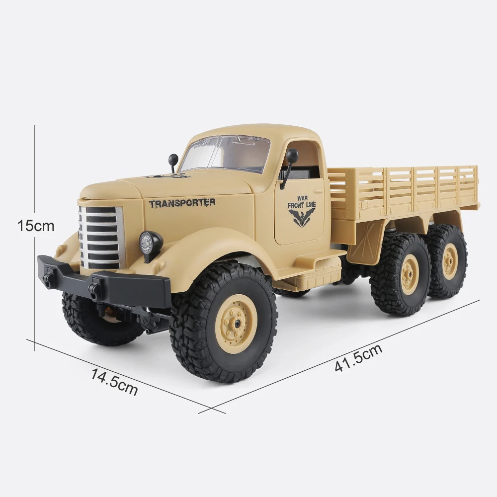 JJRC Q60 Q61 RC Truck Military Trucks 1:16 Remote Control Army Armored Car All-Terrain Crawler Off-Road Toys for Kids | Игрушки и хобби