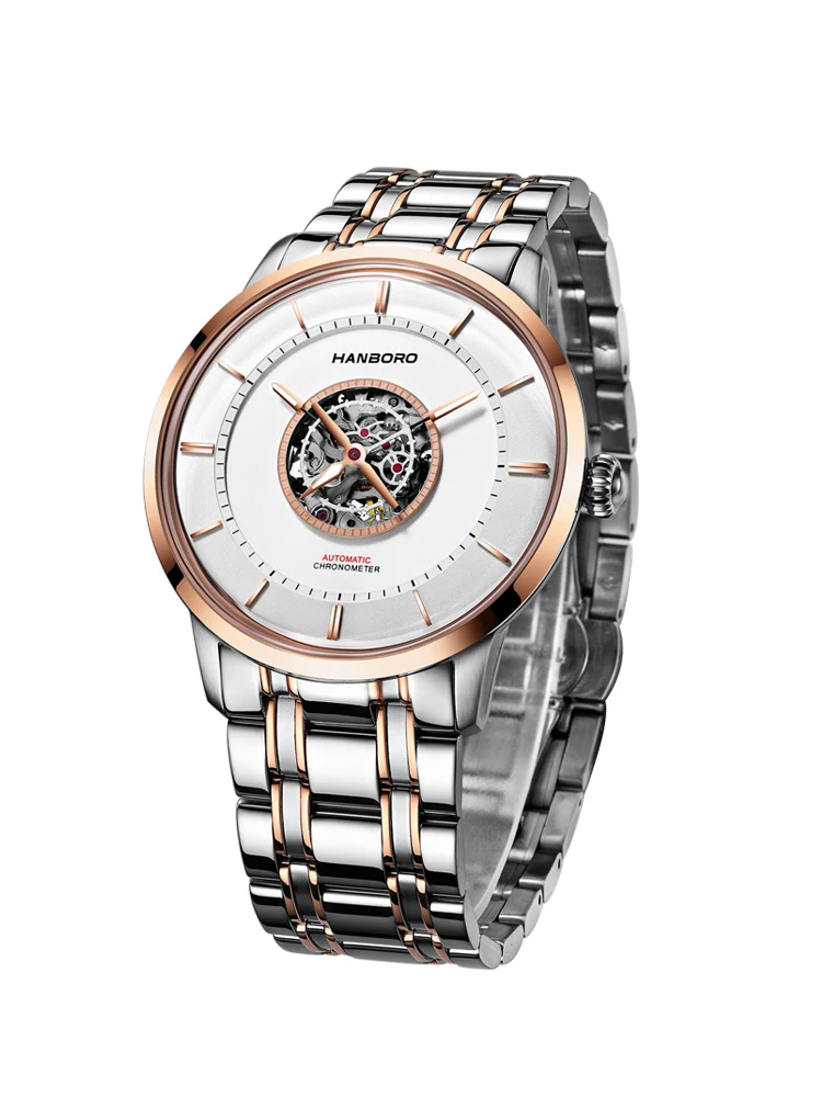 

Watch Men's Ultra Thin Real Belt Hollow Automatic Mechanical Watch Waterproof Business Men's Watch Fashion Fashion