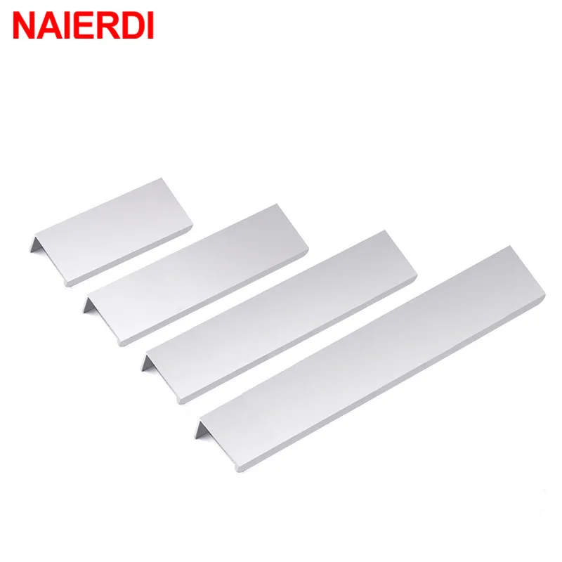 naierdi gold black hidden cabinet pulls aluminum alloy kitchen cupboard handles drawer knobs furniture handle bedroom hardware free global shipping