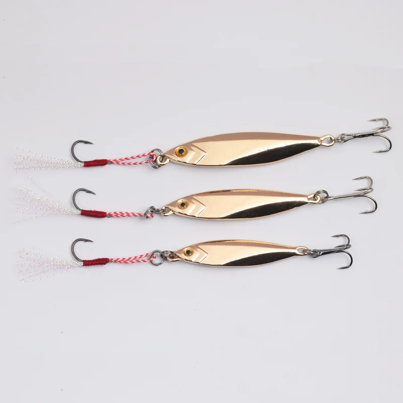 POETRYYI 1pcs Metal Sliver 12g/16g/22g Spoon Fishing Lure Hard Bait Sequins with Treble Hook Wobbler Spinner 50