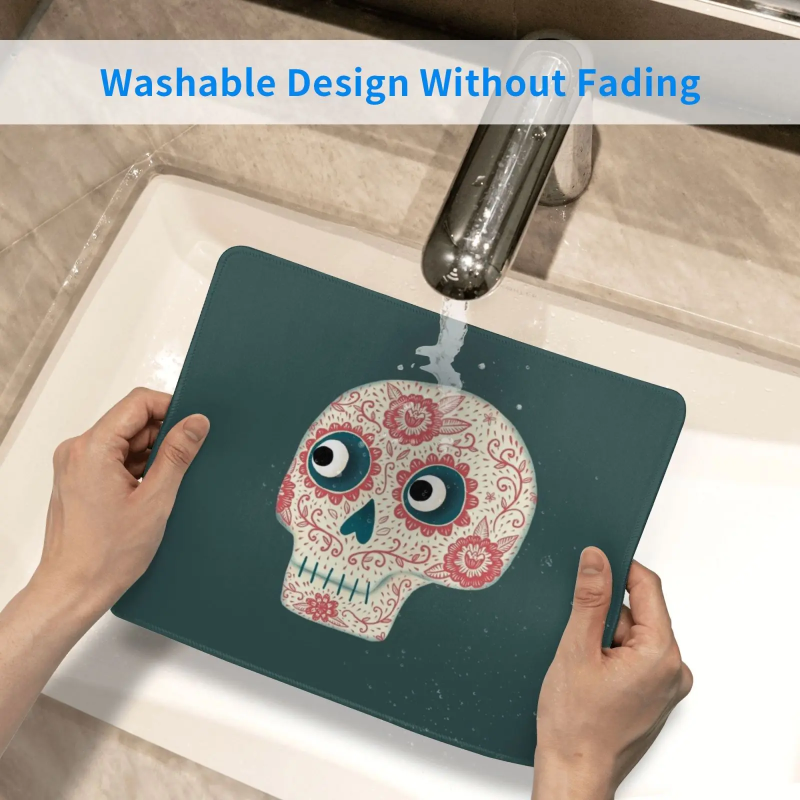 

Mexican Dia De Los Muertos Day Of The Dead Mouse Pad DIY Print Cushion Skull Mexico Day Of The Dead Did De Los