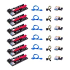 6 шт. новейший VER009 USB 3.0 PCI-E Райзер VER 009S Экспресс 1X 4x 8x 16x Райзер адаптер pcie Райзер карта SATA 15 контактов на 6 контактов питания
