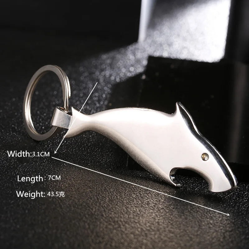 Fashion Creative Shark Bottle Opener Keychains For Men Women Keychain Metal Car Key Ring Bag Wallet Pendant Couple Gift llaveros | Украшения