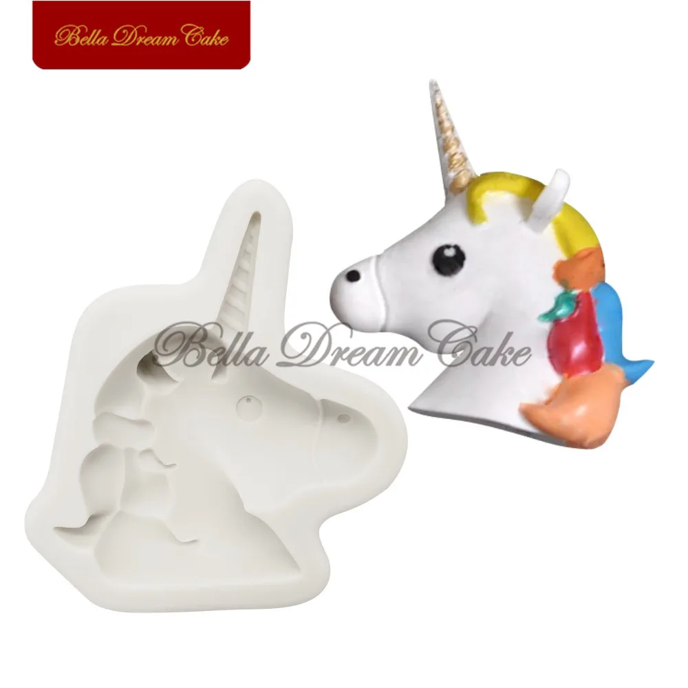 Большой размер единорог силиконовая форма трафарет для торта декоративная