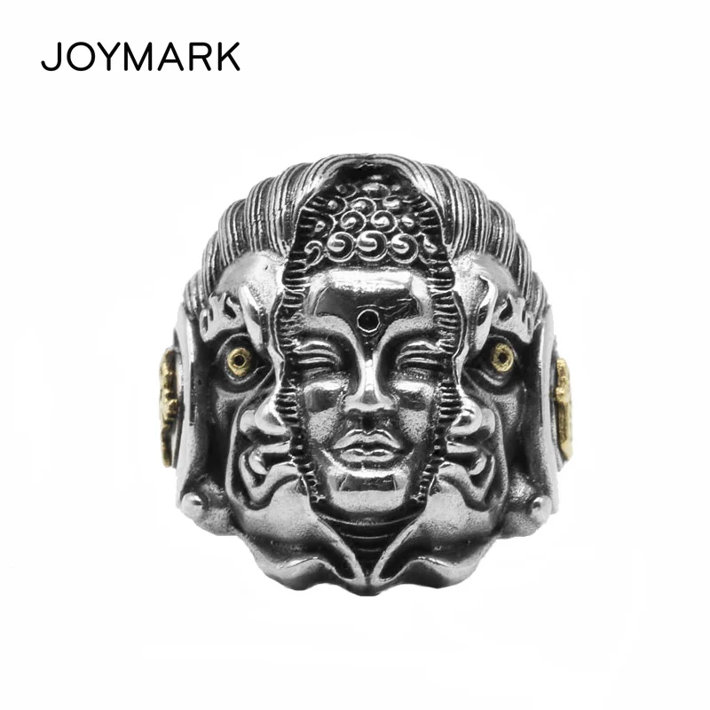 

Мужское кольцо из тайского серебра S925 пробы в стиле ретро, регулируемое кольцо на палец