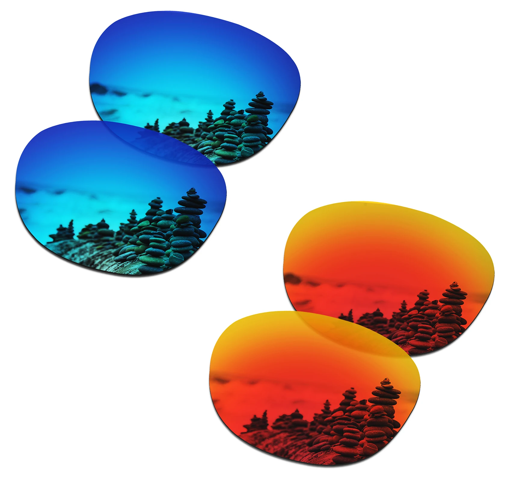 Blue and Red SmartVLT поляризованные Сменные линзы для солнцезащитных очков Оукли Гараж Рок-несколько вариантов - Цвет линз: Blue and Red