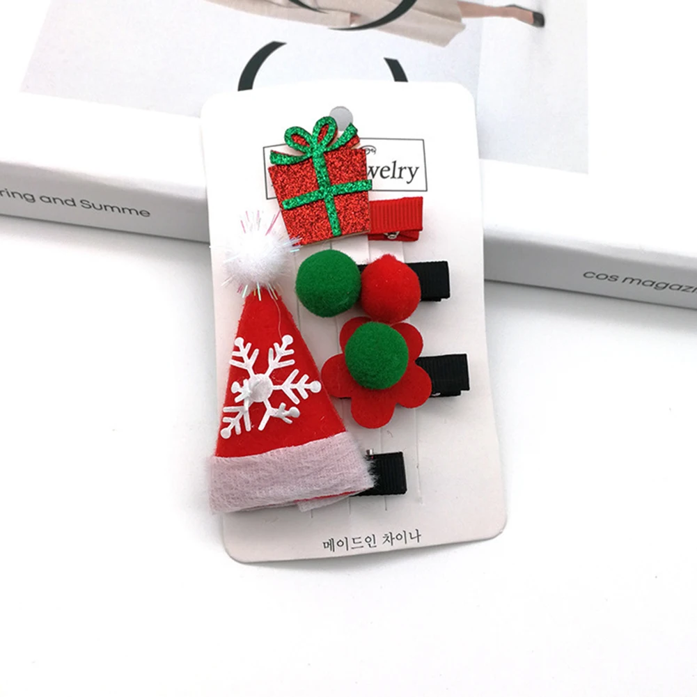 

Fashion Christmas Hair Accessories Christmas Tree Rubber Band Duckbill Clip Cute Women Girls Headwear Barrettes Hairpins