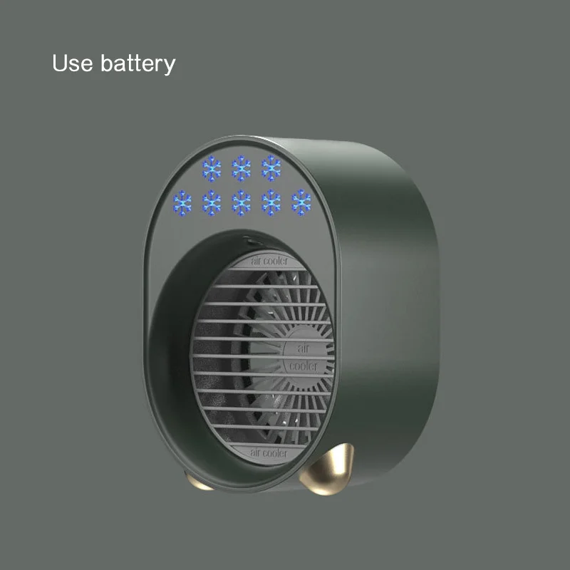 Портативный охлаждающий вентилятор для кондиционера настольный со светодиодной