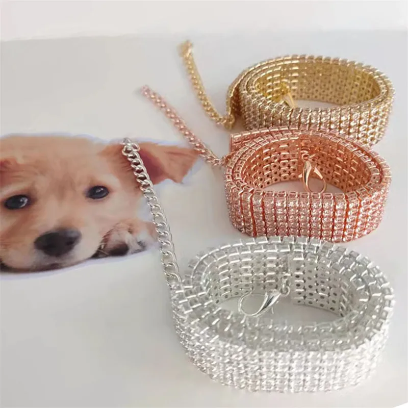 

Cat Crystal Necklace Multilayer Rhinestone Necklace Collar Animals Jewelry Collars for Cats Dogs Pet Decor Wedding