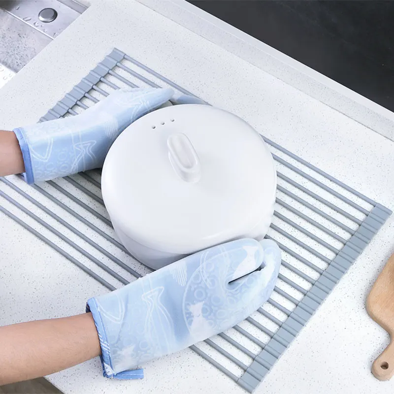 

Silicone Drying Drain Rack Kitchen Accessories Multifunctional Household Cleaning Anti-Scalding Tray Organizers Storage Shelf