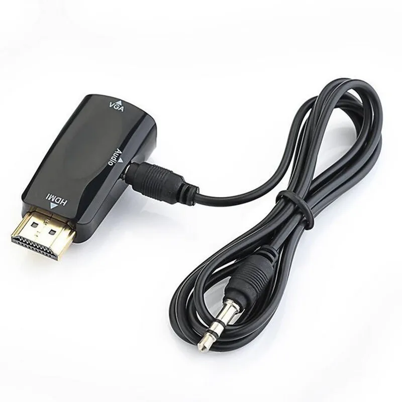 Переходник HDMI папа-VGA Мама с аудиопортом 3 5 мм адаптер AUX-кабеля Поддержка порта Full