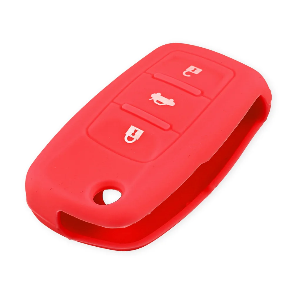 Силиконовый чехол KEYYOU для автомобильного ключа с 3 кнопками VW Volkswagen Passat Polo Golf Touran