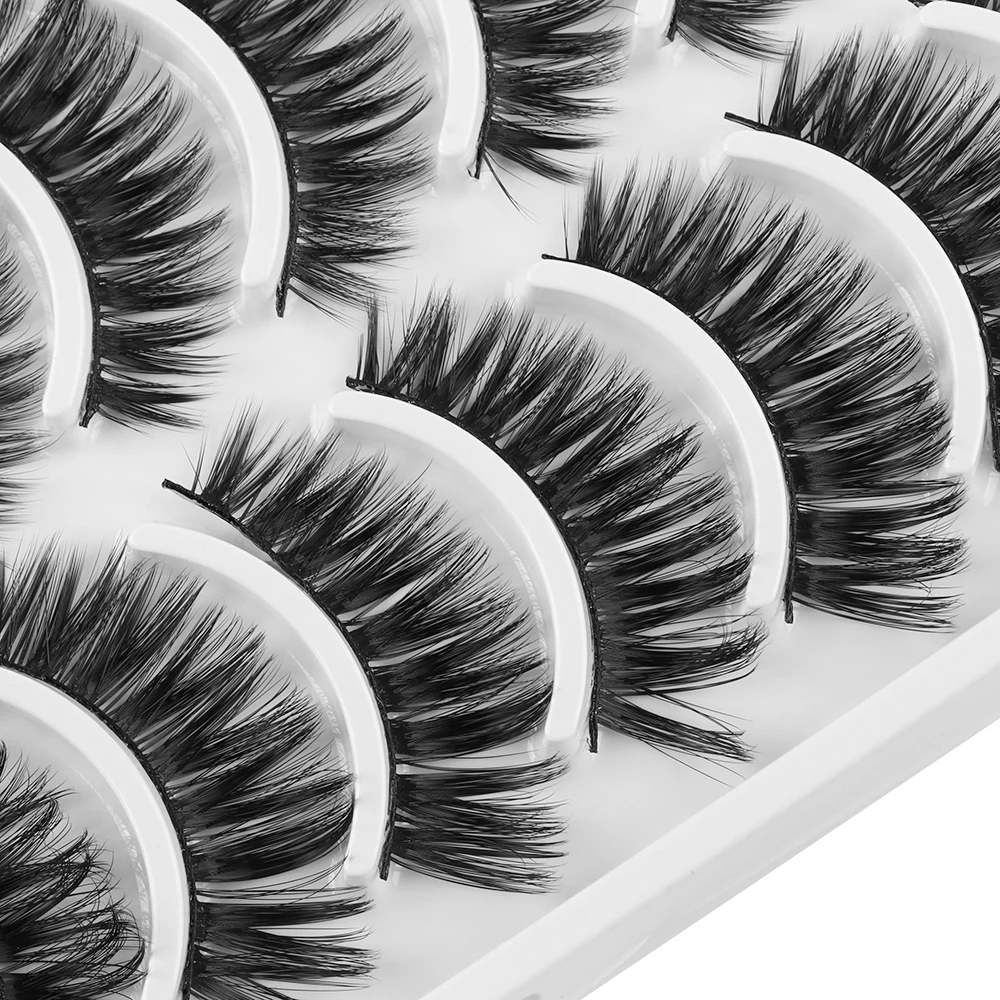 10 пар 3D норковые накладные ресницы ручной работы Инструменты для наращивания