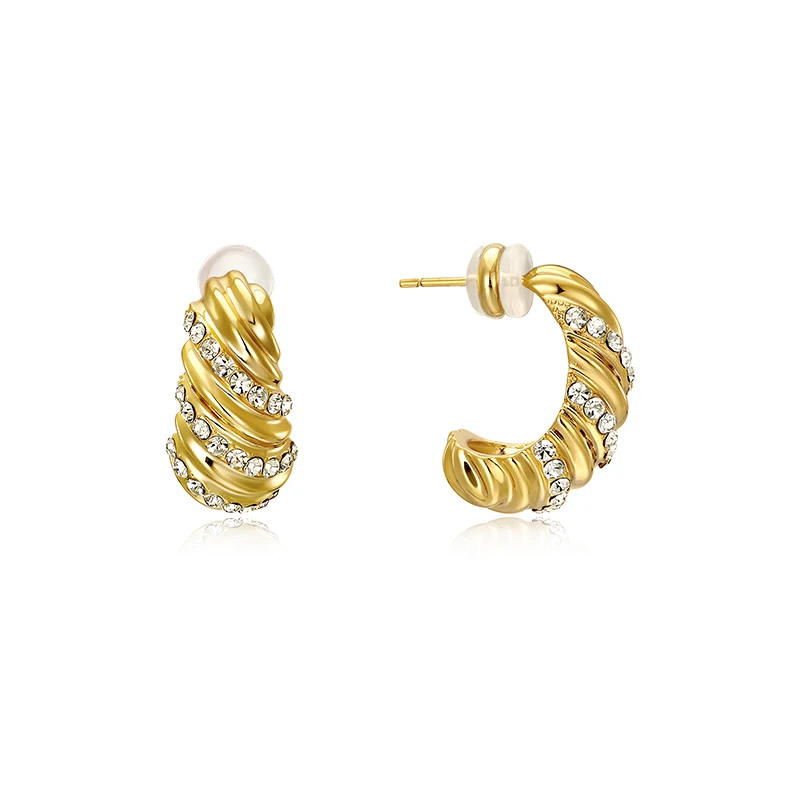 

Original design studded croissants earrings female 2021 new personality