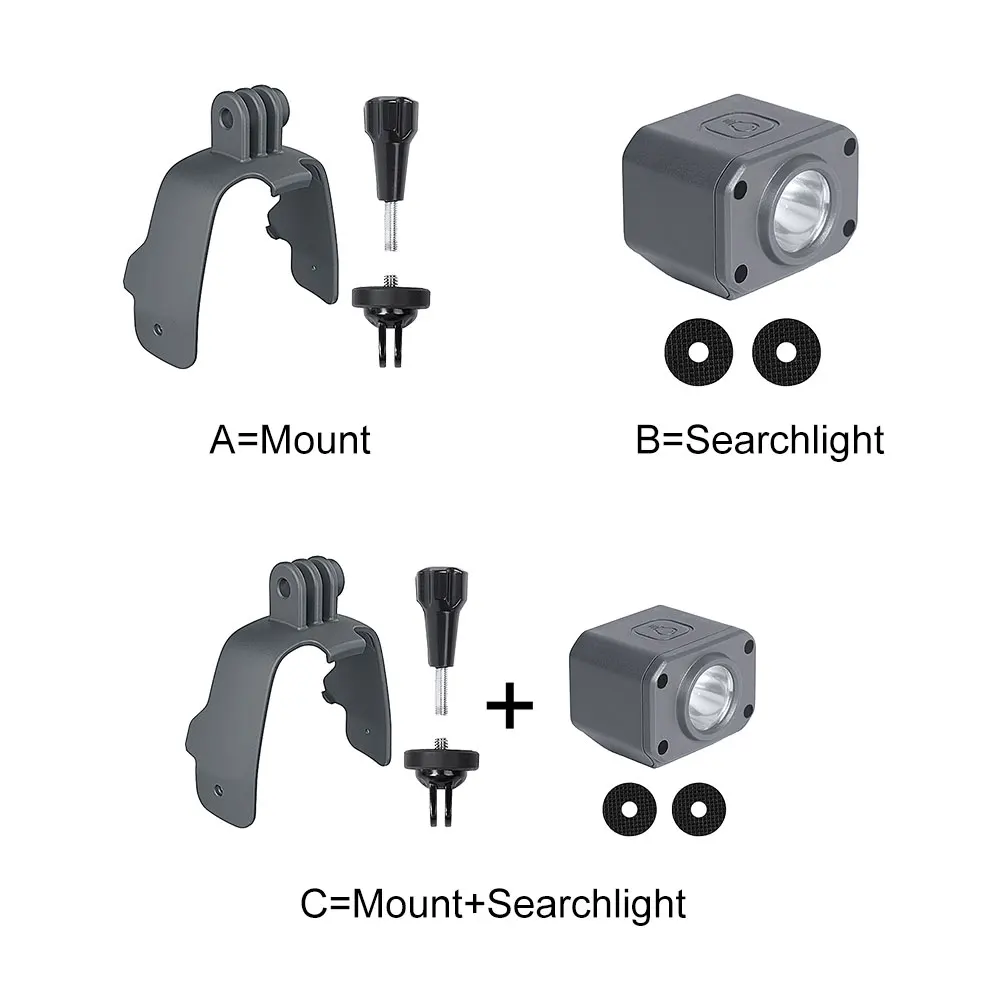 

Drone Searchlight Bracket Mount Kit Fit for DJI FPV Combo Battery Powered Easy Install Mount LED Searchlight Drone Accessories