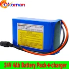 100% Оригинальный литиевый аккумулятор 24 В 4 Ач 18650, 25,2 в 4000 мАч, электрический велосипед, мопедЭлектрическийлитий-ионный аккумулятор