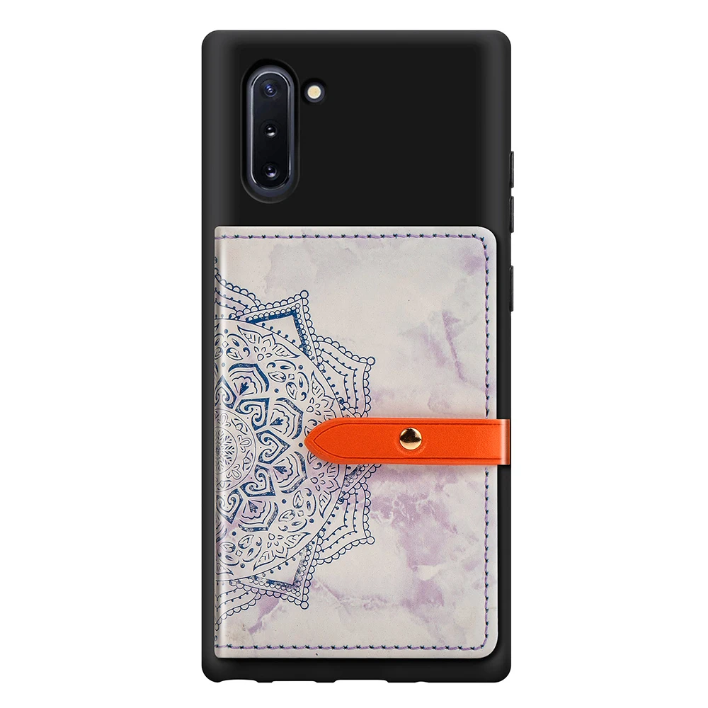 Модный рельефный Чехол книжка для телефона с мандалой универсальный держатель