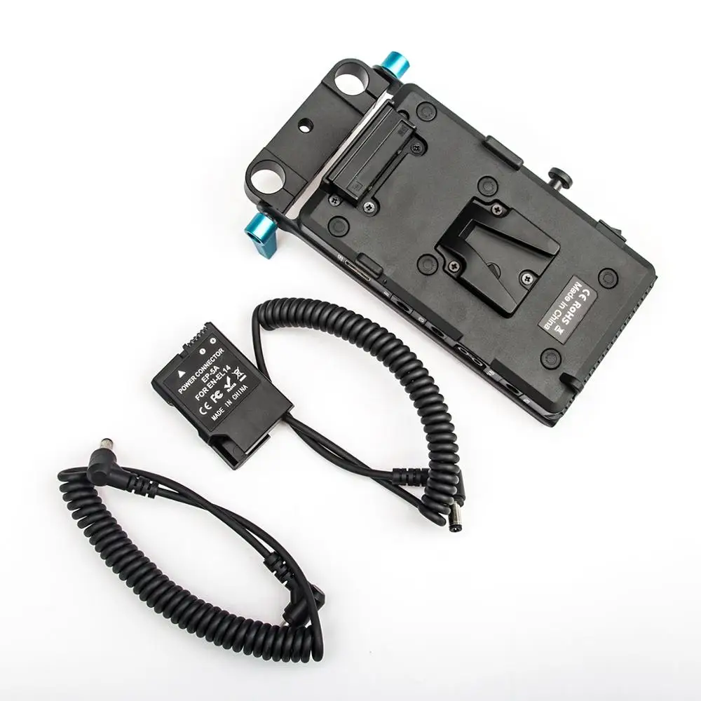 FOTGA V Монтажная пластина Батарейная адаптер пара с LP-E6 кабелем для трансляции SLR HD