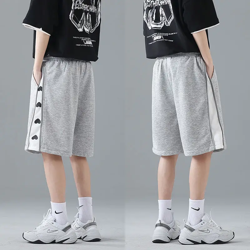 

Men's Beach Pants Loose Summer Versatile Capri Casual Men Clothing Running ShortsBlack White Basketball 2021 Movement Cotton