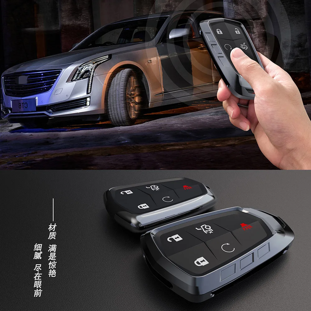Автомобильный ключ крышка чехол для Cadillac Escalade CTS XTS ATS ATS-L XLS SRX от АТС ХЦ 4/5/6 Кнопка 28Т CTS-V XT5 CT6 стайлинга автомобилей защиты оболочки