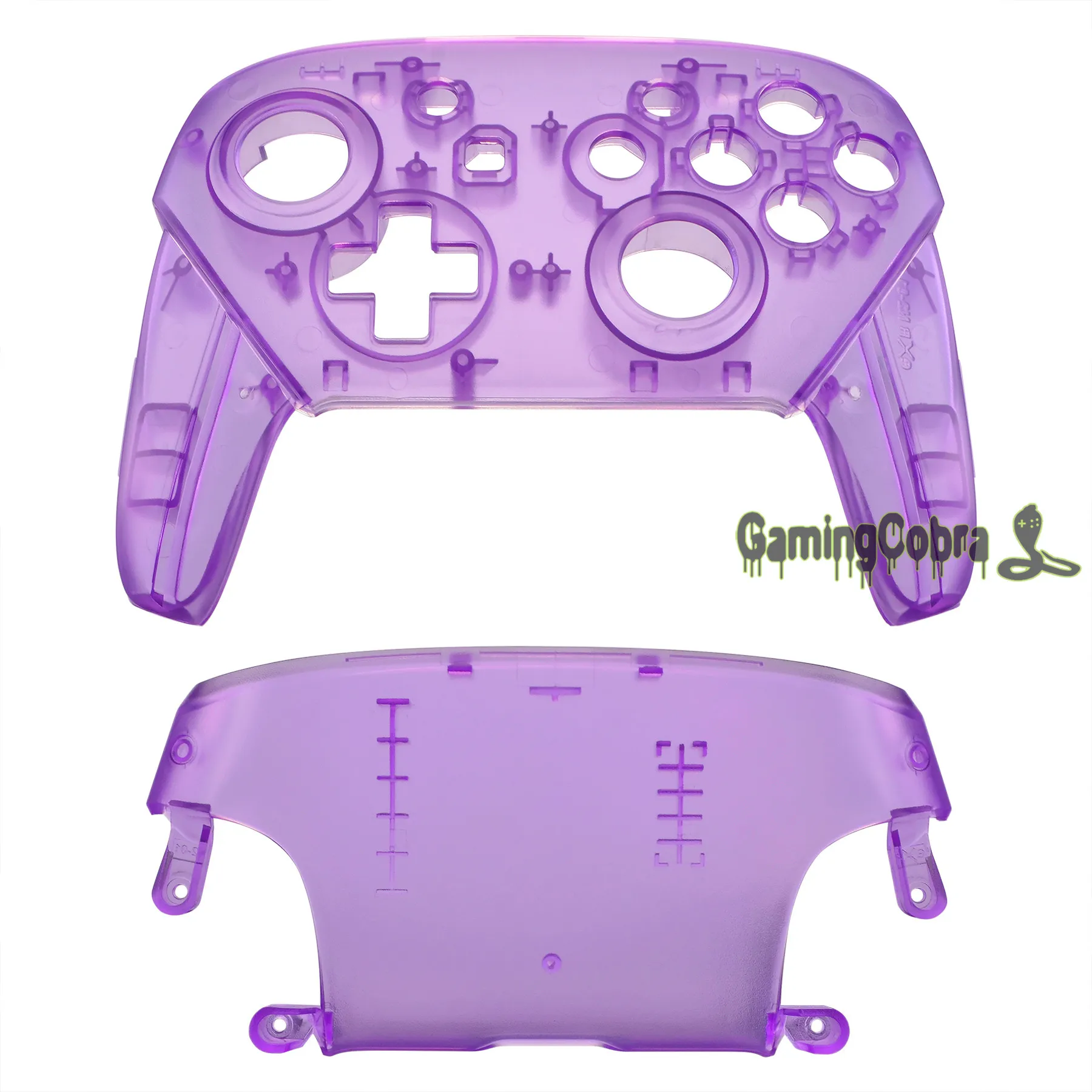 Прозрачный атомный фиолетовый лицевой и задний корпус для контроллера Nintendo Switch