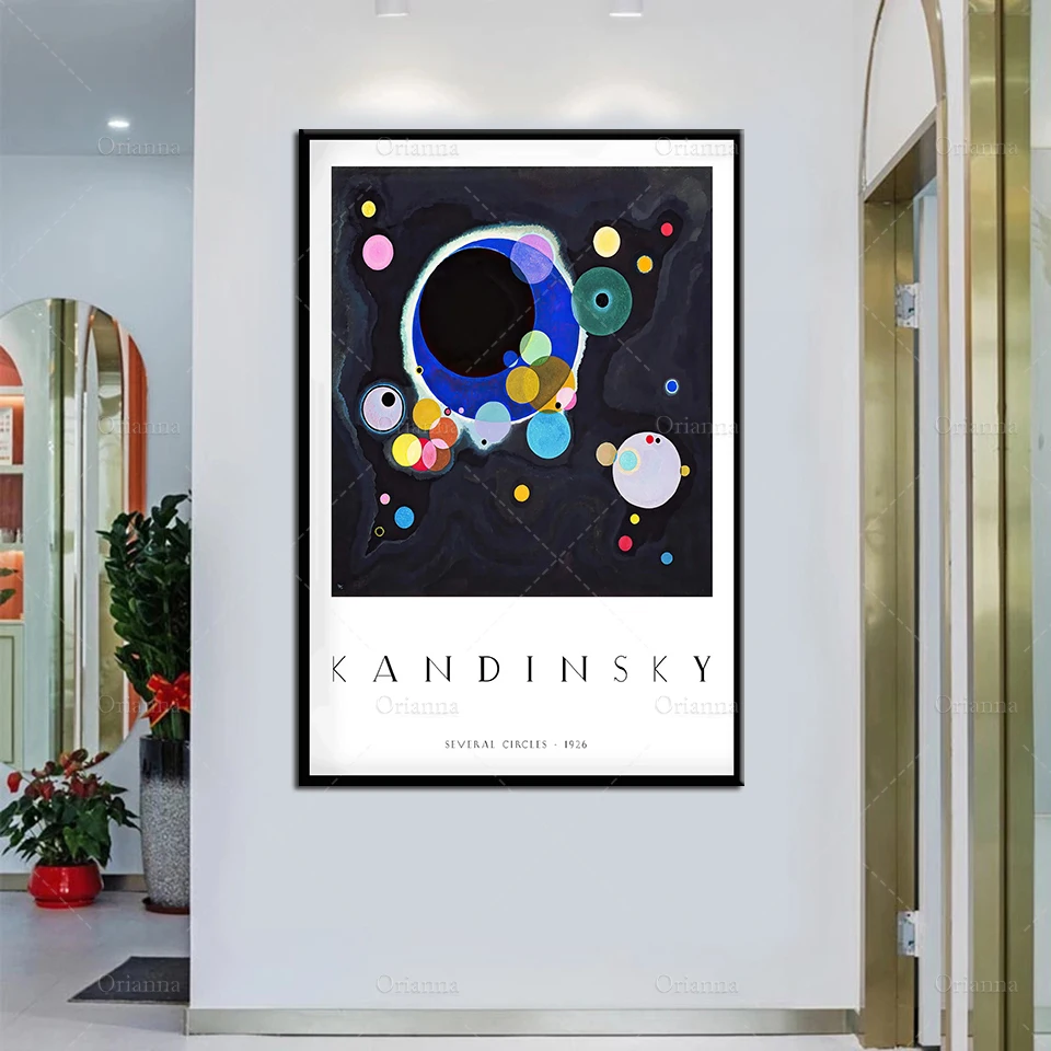 

Wassily Kandinsky Poster, Abstract Wall Art, Office Decor, Exhibition Poster, Kandinsky Print Home Decor Canvas Painting Cuadros