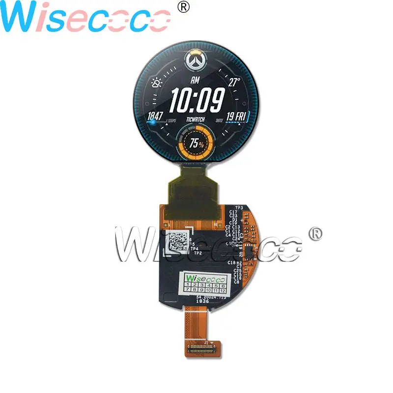 Wisecoco 1 2 дюйма 390*390 AM oled дисплей IPS Круглый круглый экран MIPI 30 контактов 10000:1 для DIY