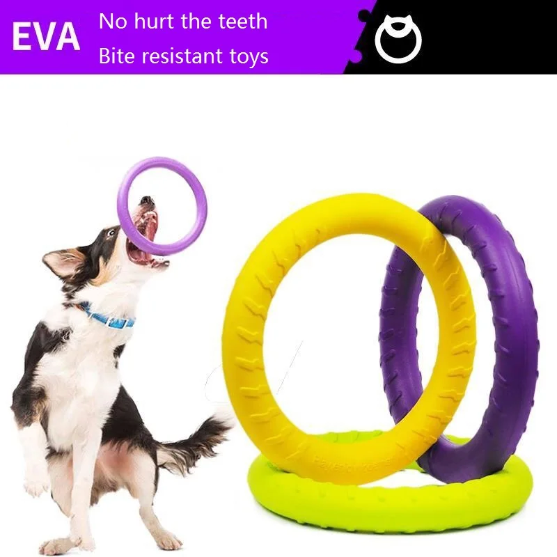 EVAS летающие диски для собак тренировочный пулер кольцо прочная жевательная