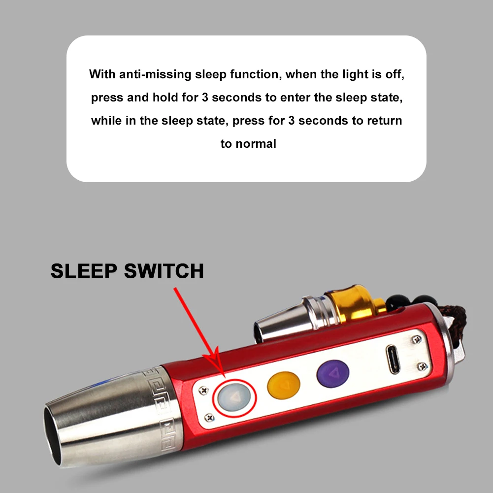 

Jewelry Identification Flashlight LED UV Portable Flashlight 3-in-1 Light Colors Built-in Scale Gemstone/Jade Measuring Tools