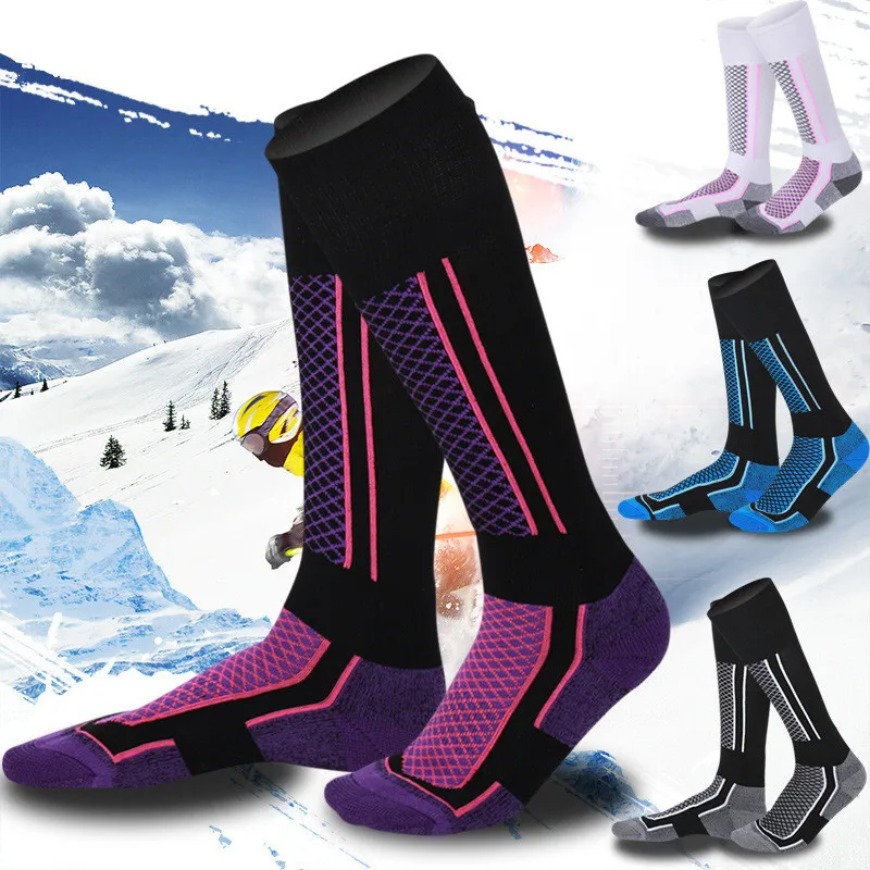 

Лыжные носки, толстые хлопковые спортивные носки для сноуборда, езды на велосипеде, катания на лыжах, футбола, мужские и женские, влагопогло...