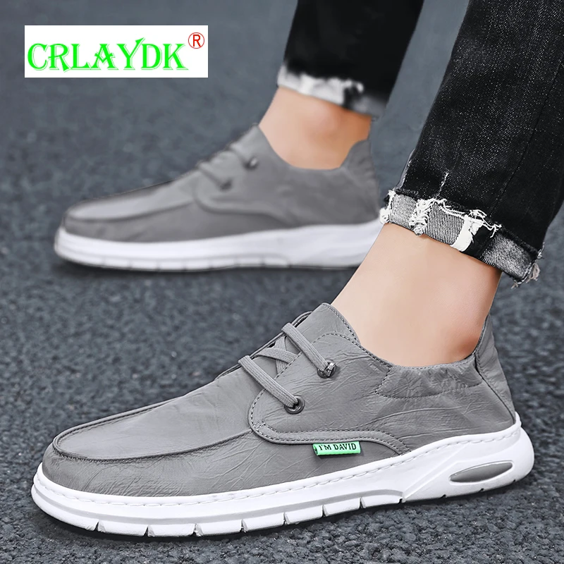 

CRLAYDK Cloth Penny Loafers for Men Driving Shoes Slip on Flats Summer Walking Classic Breathable Moccasin Comfort Casual Tennis