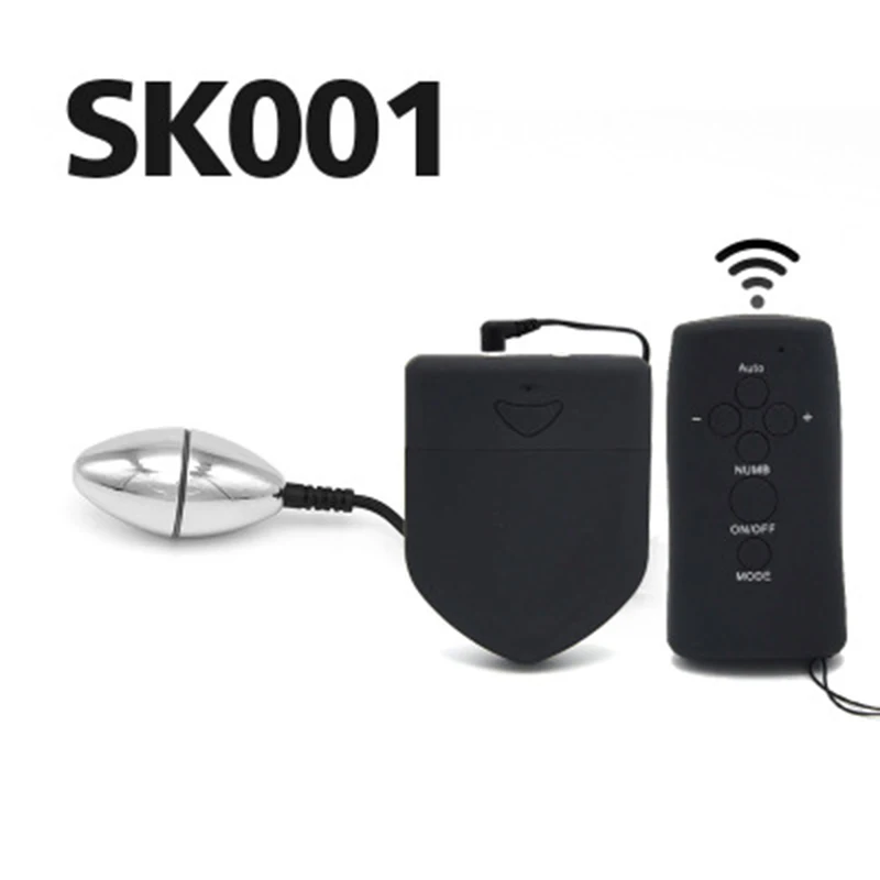 Беспроводной удаленный хост Электрический шок металлическая Анальная пробка