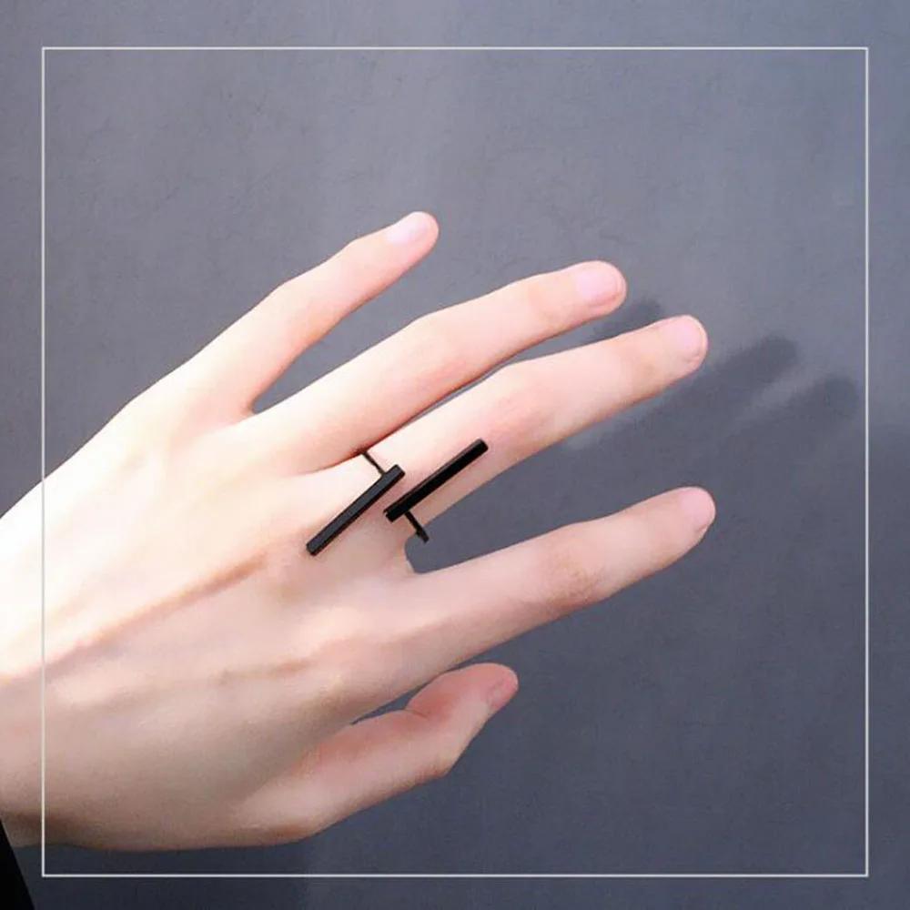 1 шт. Регулируемые кольца для ювелирных изделий черного и золотого цвета простая