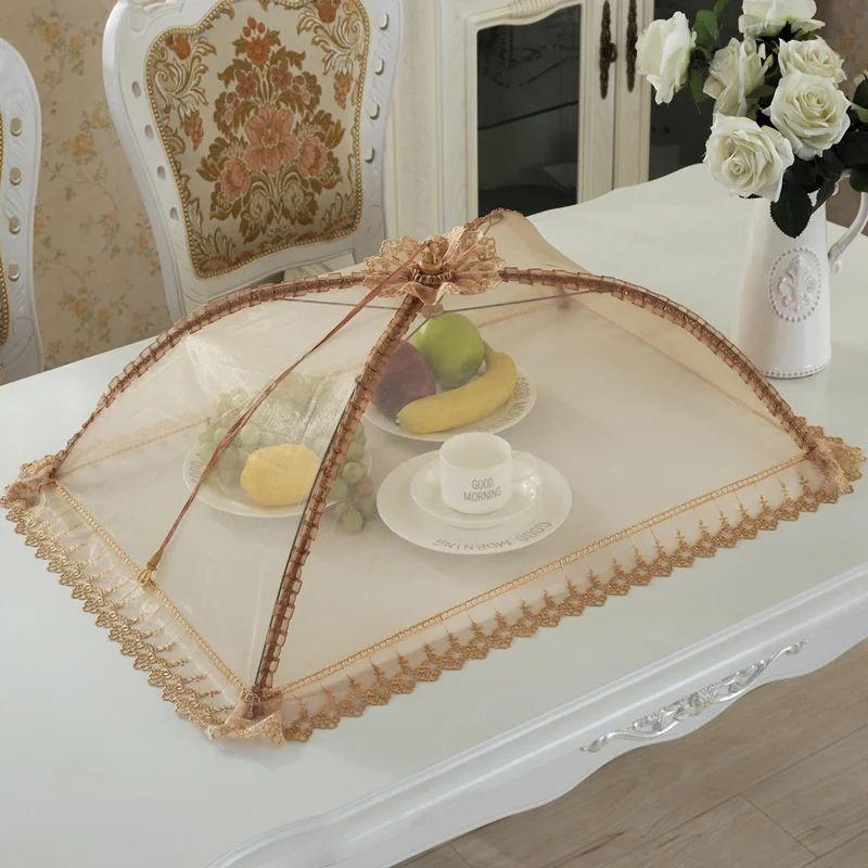 Портативная Крышка для еды в стиле зонтика крышка от комаров кружевной стол дома