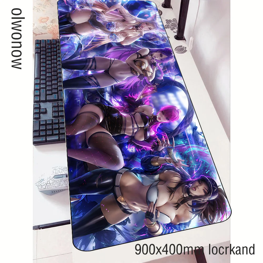Ahri пикантный коврик для мыши Новое поступление геймер милый 90x40 см Коврик для мыши notbook игровой коврик для мыши толстый коврик для мыши стол padmouse коврики