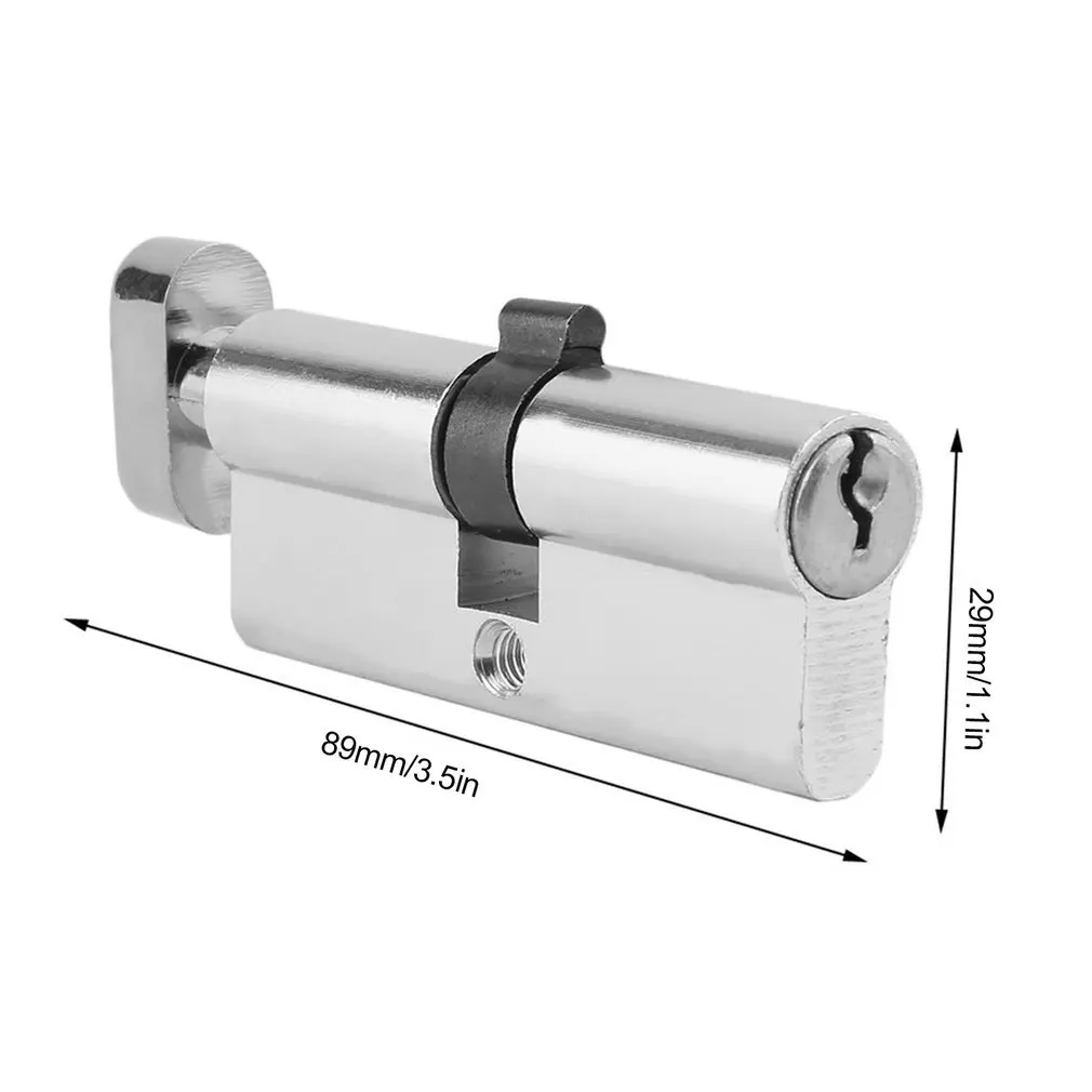 

High Quality 70mm Aluminum Door Cylinder Lock Home Security Anti-Snap Anti-Drill Door Lock with 3 Keys Silver Tone Set Tools