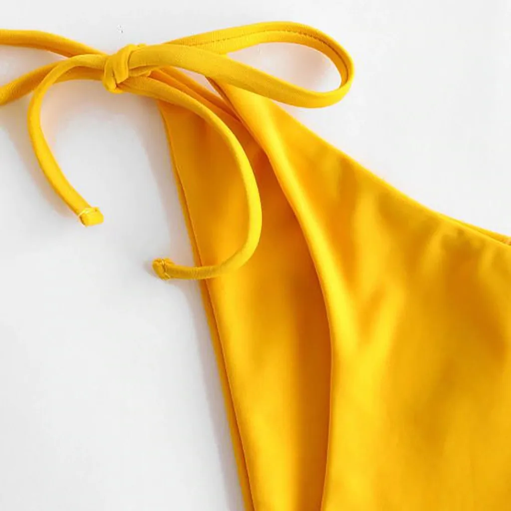 Женский комплект бикини с принтом подсолнуха 3 шт. бюстгальтер наполнителем