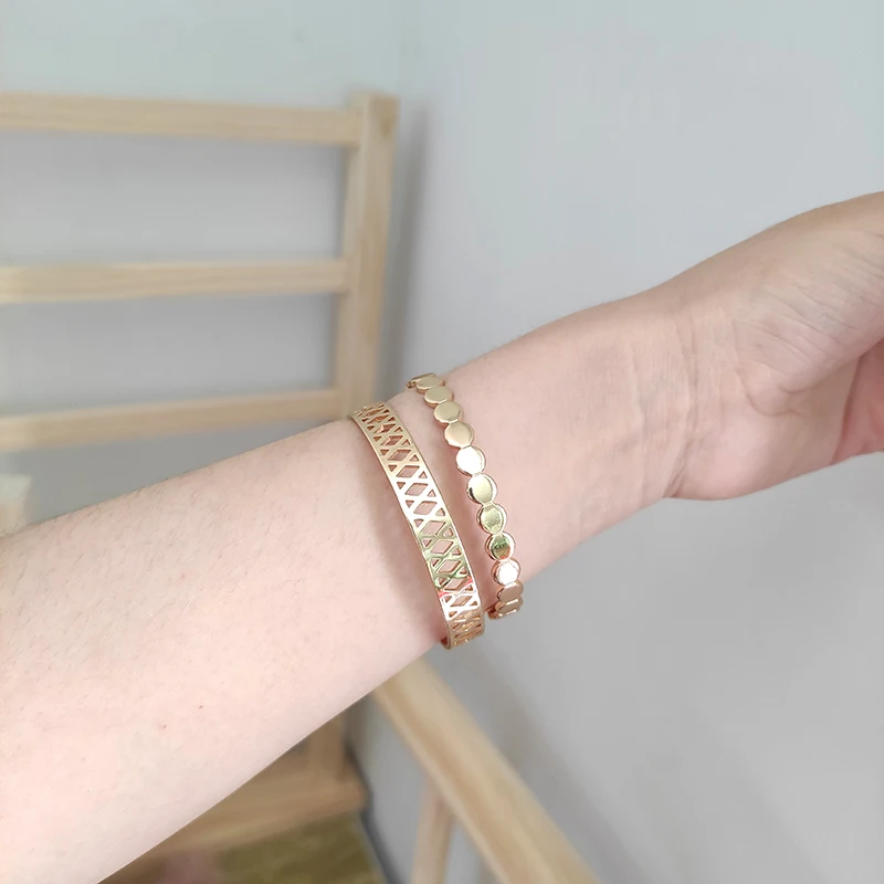 Минималистичные геометрические браслеты GHIDBK в форме диска для женщин эффектные