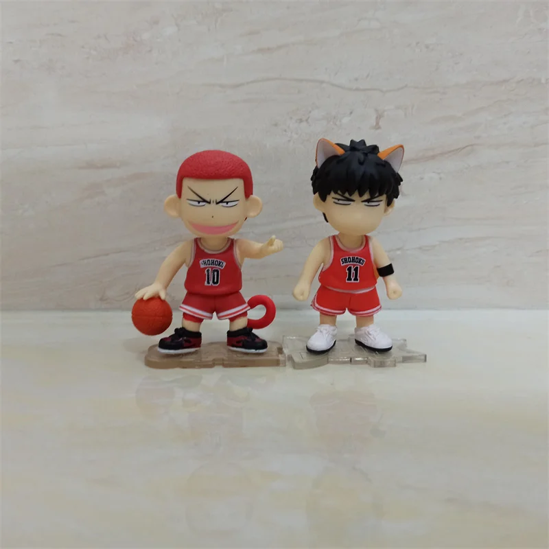 

Anime Slam Dunk Sakuragi Hanamichi Kaede Rukawa PVC Action Figure Collectible Model Doll Toy 9cm 10# 11#（2pcs/set）