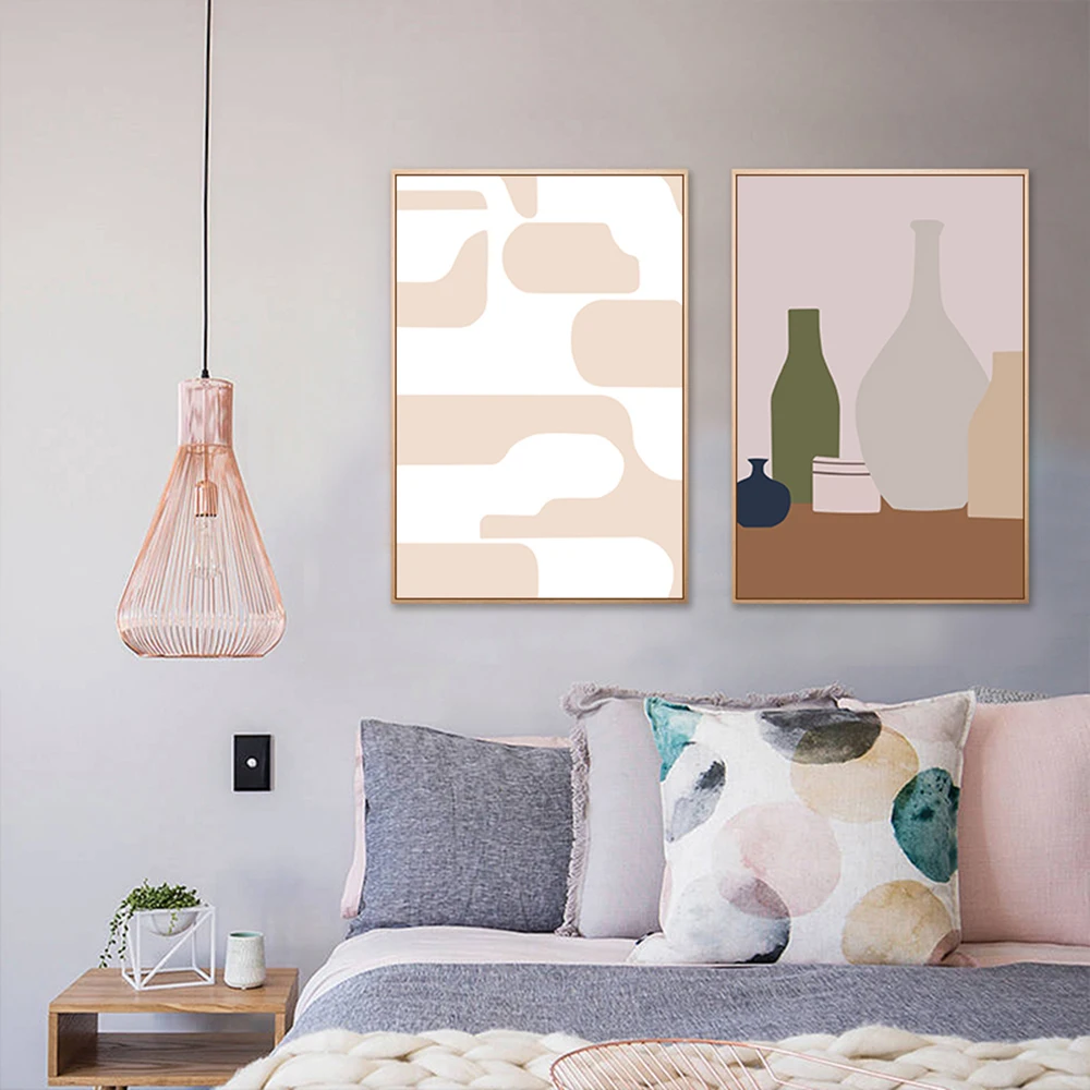 Ваза в скандинавском стиле фотопостер настенная живопись на холсте настенные