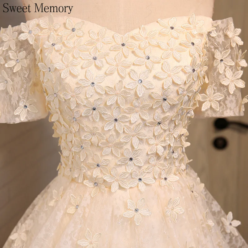 

Женское Короткое платье подружки невесты, розовое, шампанское, серое платье на шнуровке с цветами, женское платье, свадебные платья для выпу...