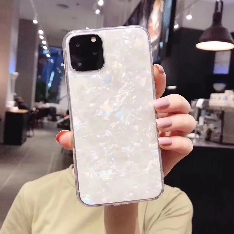 Чехол для iPhone 11 блестящий чехол с рисунком прозрачный телефона из ТПУ XR Pro Max 8 7